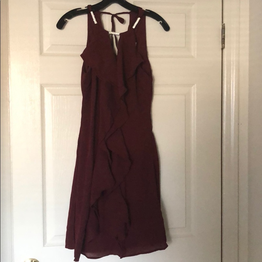 Burgundy party dress